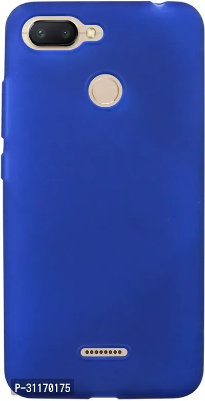 Classy Flexible Rubber Back Cover For Mi Redmi 6ARoyal Blue-thumb0