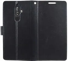 Classy Grip Case Artificial Leather,Rubber Flip Cover For Lenovo K8 NoteVintage Starry Black-thumb1