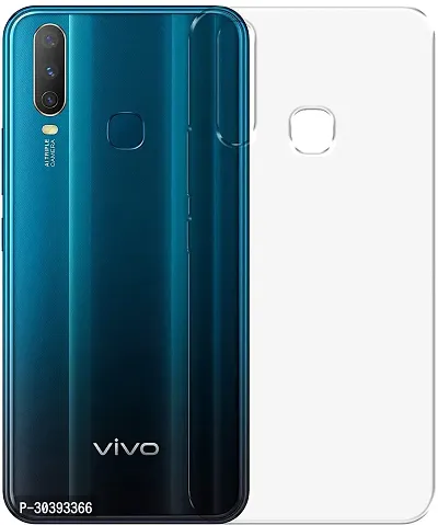 Coverblack Dual Protection Rubber Back Cover For Vivo Y17 Vivo 1902Transparent-thumb0