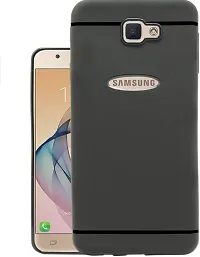 Classy Dual Protection Rubber Back Cover For Samsung Galaxy J7 PrimeBlack-thumb1