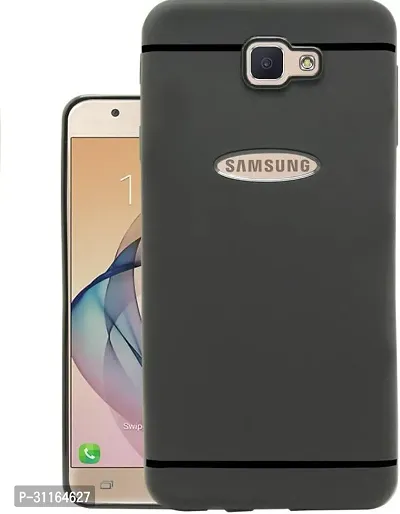 Classy Dual Protection Rubber Back Cover For Samsung Galaxy J7 PrimeBlack-thumb2