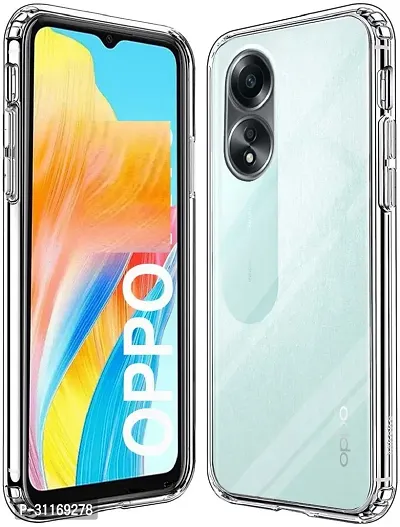 Classy Dual Protection Rubber Back Cover For Oppo A18-thumb0