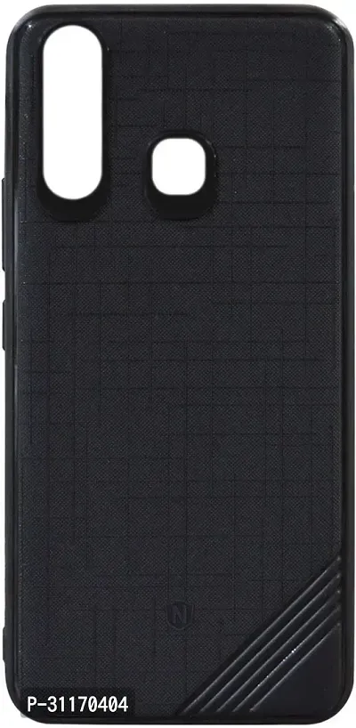 Classy Grip Case Rubber Back Cover For Vivo U10Black-thumb2