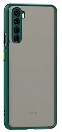 Coverblack Dual Protection Fiber Back Cover For Oneplus Nord 5G (2020)Dark Green-thumb4