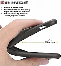 Classy Flexible Rubber Back Cover For Samsung Galaxy M31 Smm315FBlack Tpu-thumb2