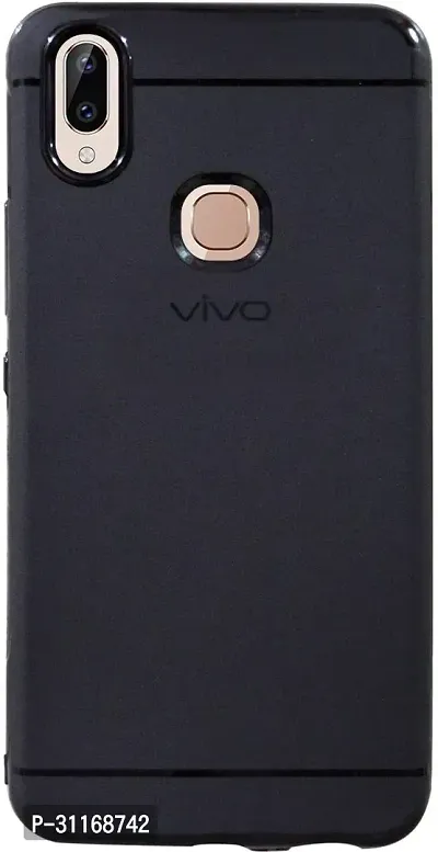 Classy Shock Proof Rubber Back Cover For Vivo V9 ProBlack-thumb0