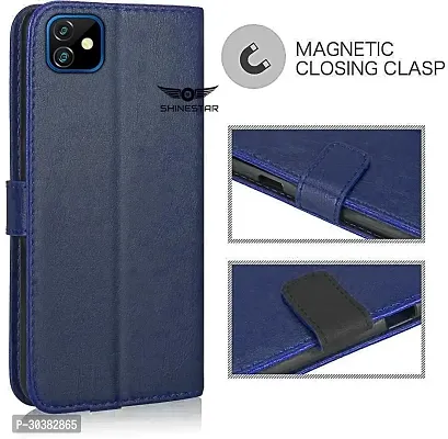 Coverblack Shock Proof Artificial Leather Back Cover For Gionee Max ProUltimate Blue-thumb3