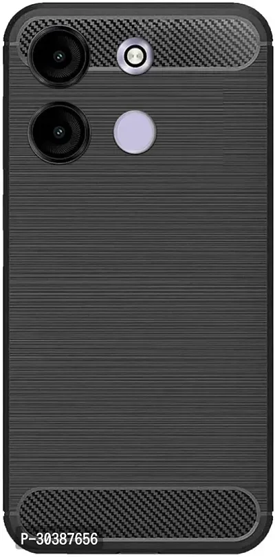 Coverblack Flexible Rubber Back Cover For Itel A60 , A60SBlack-thumb0