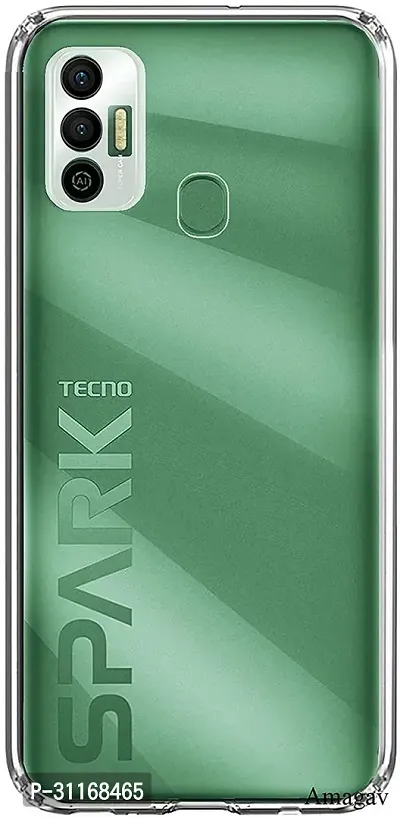 Classy Flexible Rubber Back Cover For Tecno Spark 7-thumb0