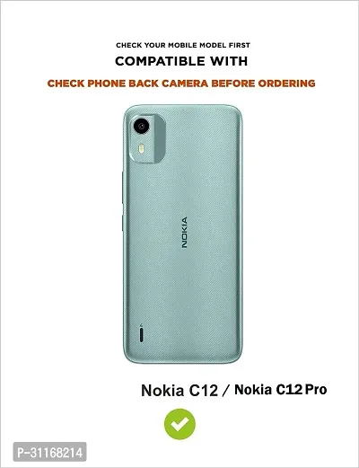 Classy Waterproof Rubber Back Cover For Nokia Ta1562 , Nokia C12Pro-thumb4