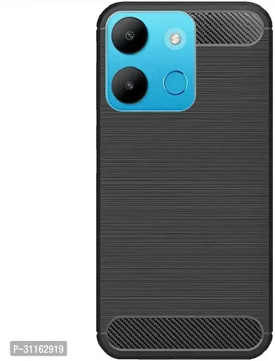 Coverblack Shock Proof Rubber Back Cover For Infinix X6516 , Smart 7 HdBlack-thumb2