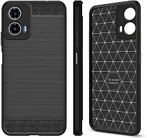 Classy Hybrid Tpu Silicon Back Cover For Motorola Moto G34 5GGravity Black-thumb1