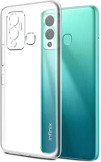 Coverblack Shock Proof Rubber Back Cover For Infinix Hot 12 PlayTransparent-thumb1