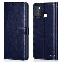 Coverblack Matte Finish Artificial Leather,Silicon Flip Cover For Micromax In 1BE7533Aegean Blue-thumb1