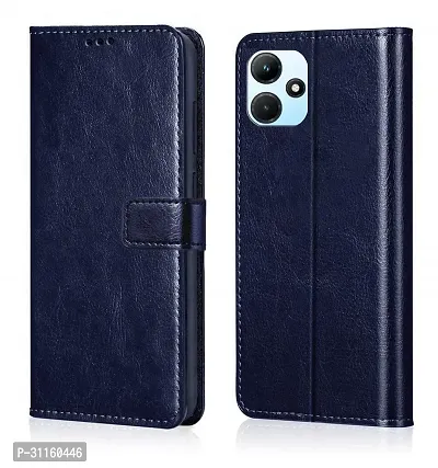 Coverblack Magnetic Case Artificial Leather,Rubber Flip Cover For Infinix Hot 30INavy Blue-thumb2