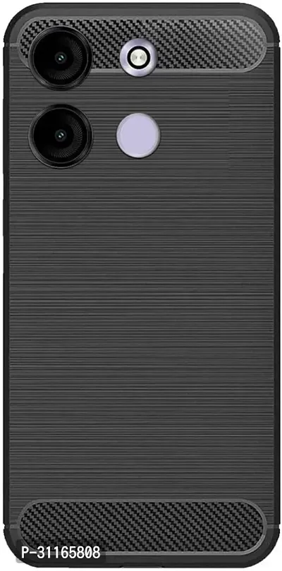 Classy Flexible Rubber Back Cover For Itel A60 , A60SBlack-thumb0