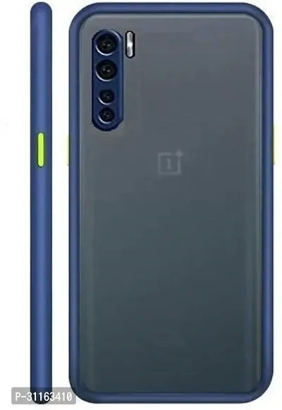 Coverblack Dual Protection Fiber Back Cover For Oneplus Nord 5G (2020)Navy Blue-thumb2