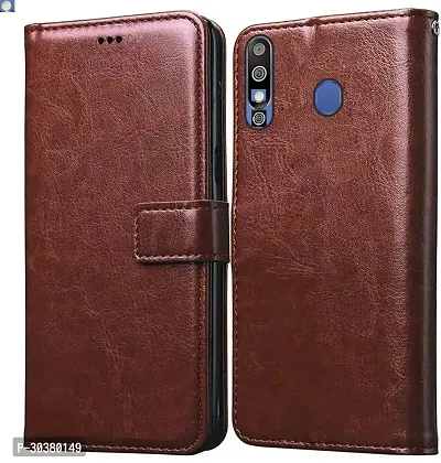 Coverblack Grip Case Artificial Leather,Silicon Flip Cover For Infinix X650C , Hot 8Vintage Brown-thumb2