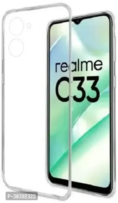 Coverblack Cases With Holder Silicon Back Cover For Realme Rmx3624 , Realme C33Transparent-thumb2