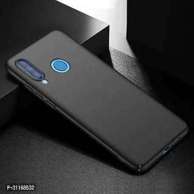 Classy Hybrid Tpu Rubber Back Cover For Vivo 1915 , Y19Black-thumb3