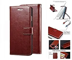 Classy Grip Case Artificial Leather,Plastic Flip Cover For Asus Zenfone Max Pro M1 (6 Inch)Executive Brown-thumb4