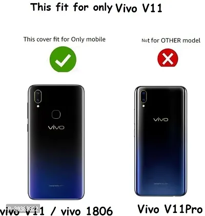 Coverblack Flexible Rubber Back Cover For Vivo 1806 , Vivo_V11Multicolor-thumb2