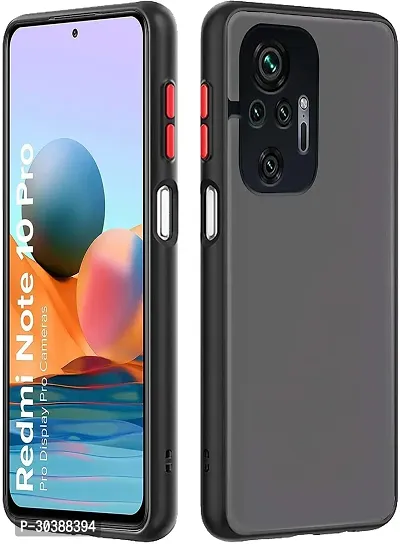 Coverblack Dual Protection Fiber Back Cover For Mi Redmi Note 10Pro MaxRich Black-thumb0