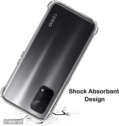 Coverblack Flexible Rubber Back Cover For Oppo Cph2263 , A74 5G BlackTransparent Totu-thumb3