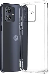 Coverblack Flexible Rubber Back Cover For Motorola G54 5GTransparent-thumb1