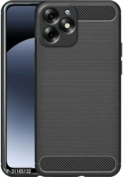 Classy Grip Case Silicon Back Cover For Itel A665L , Itel_A70Gravity Black-thumb2