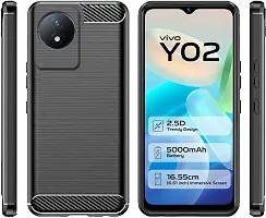 Classy Grip Case Rubber Back Cover For Vivo Y02TBlack-thumb1