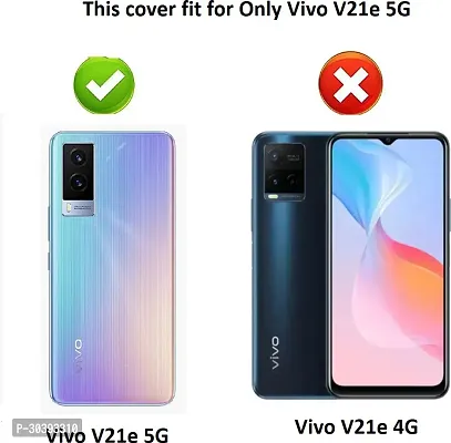 Coverblack Flexible Rubber Back Cover For Vivo V21E 5GTransparent-thumb4