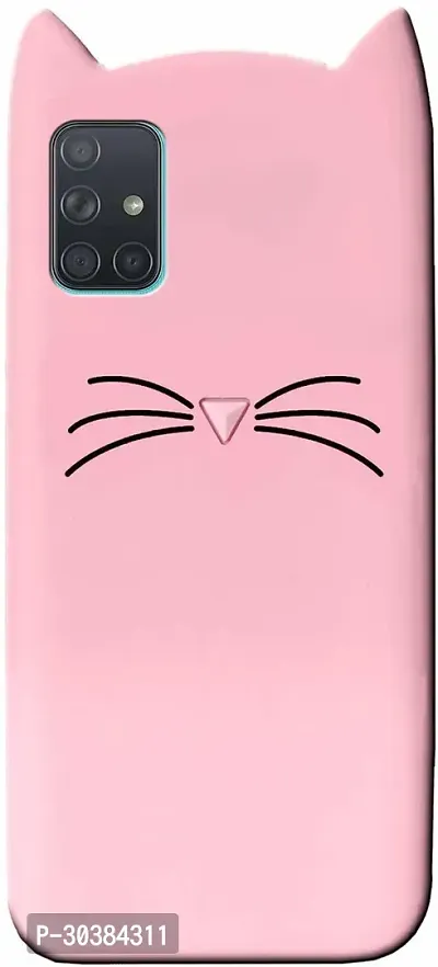 Coverblack Dual Protection Rubber Back Cover For Samsung Galaxy A71Baby Pink-thumb2