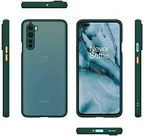 Coverblack Dual Protection Fiber Back Cover For Oneplus Nord 5G (2020)Dark Green-thumb1