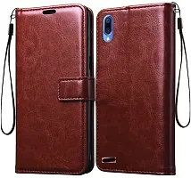 Coverblack Magnetic Case Artificial Leather,Rubber Flip Cover For Gionee F11 (3 Gb Ram)Cherry Brown-thumb1