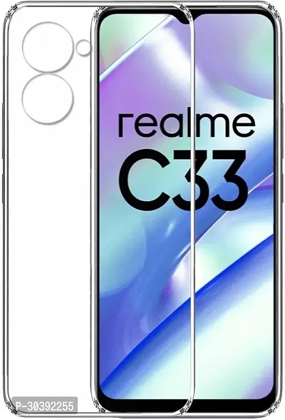 Coverblack Cases With Holder Silicon Back Cover For Realme Rmx3624 , Realme C33Transparent-thumb0