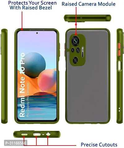 Classy Camera Bump Protector Polycarbonate Back Cover For Redmi Note 10 Pro MaxParrot Green-thumb3