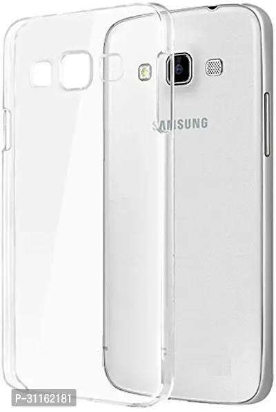 Coverblack Shock Proof Rubber Back Cover For Samsung Galaxy J3 (2015)Transparent-thumb0