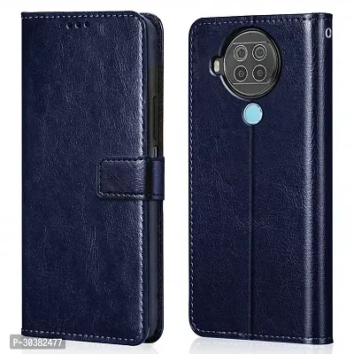 Coverblack Magnetic Case Artificial Leather,Rubber Flip Cover For Nokia 5.4Navy Blue-thumb0