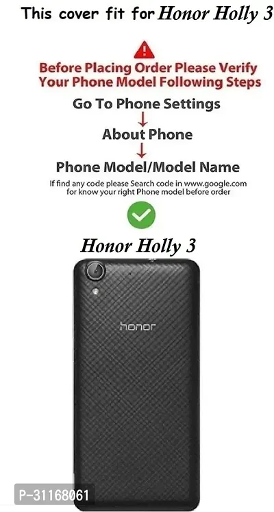 Classy Dual Protection Rubber Back Cover For Honor Holly 3-thumb3