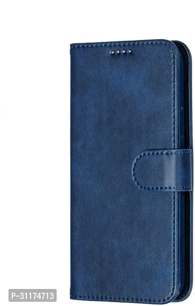 Classy Magnetic Case Artificial Leather,Rubber Flip Cover For Nokia 5.4Navy Blue-thumb2