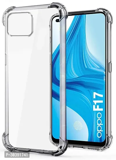 Coverblack Dual Protection Rubber Back Cover For Oppo F17Transparent Totu-thumb4