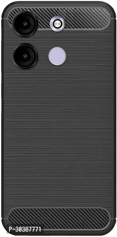 Coverblack Shock Proof Silicon Back Cover For Itel A663L , Aura 05IBlack-thumb0