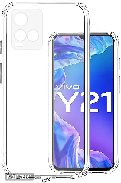 Classy Dual Protection Rubber Back Cover For Vivo Y21G-thumb0