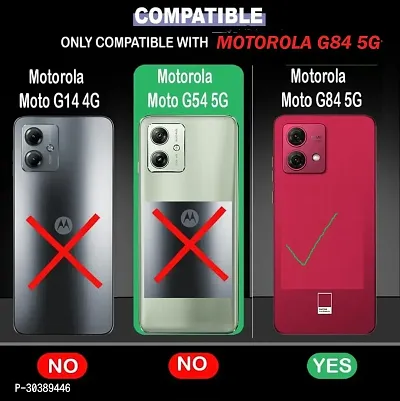 Coverblack Dual Protection Rubber Back Cover For Motorola G84 5GTransparent-thumb4