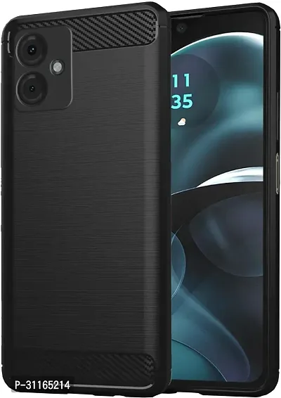 Classy Grip Case Silicon Back Cover For Motorola Moto G14Gravity Black-thumb2