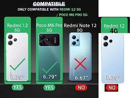 Coverblack Matte Finish Silicon Back Cover For Poco M6Pro 5GTransparent Totu-thumb3