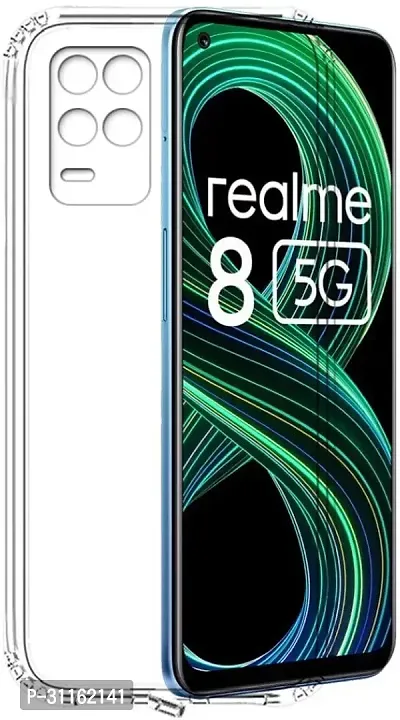 Coverblack Dual Protection Rubber Back Cover For Realme 8 5GTransparent-thumb0