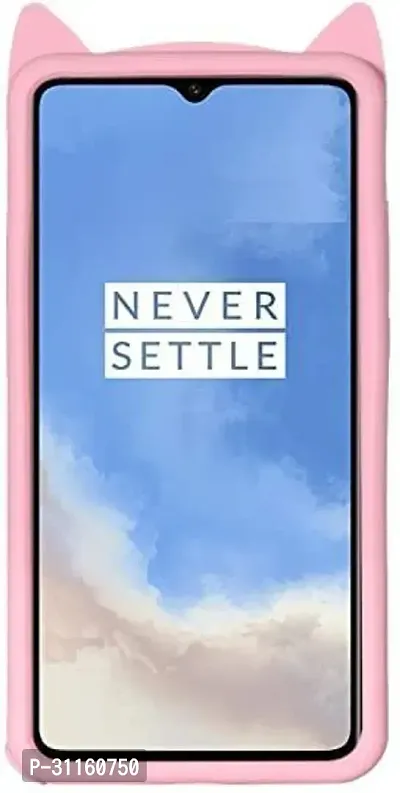 Coverblack Dual Protection Rubber Back Cover For Oneplus 7TBaby Pink-thumb5