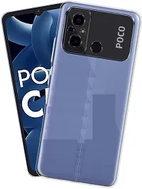 Coverblack Flexible Rubber Back Cover For Poco C55Transparent-thumb1